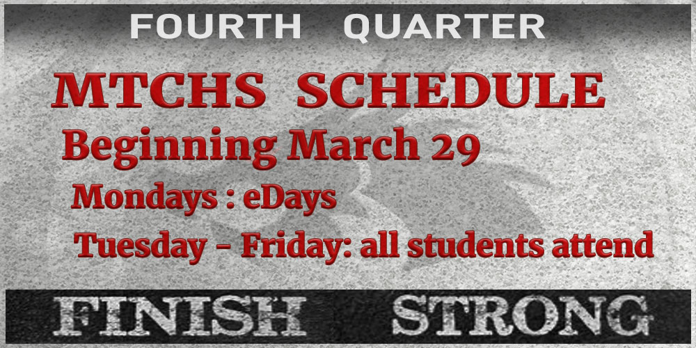 4th Quarter-All Students Tuesday-Friday